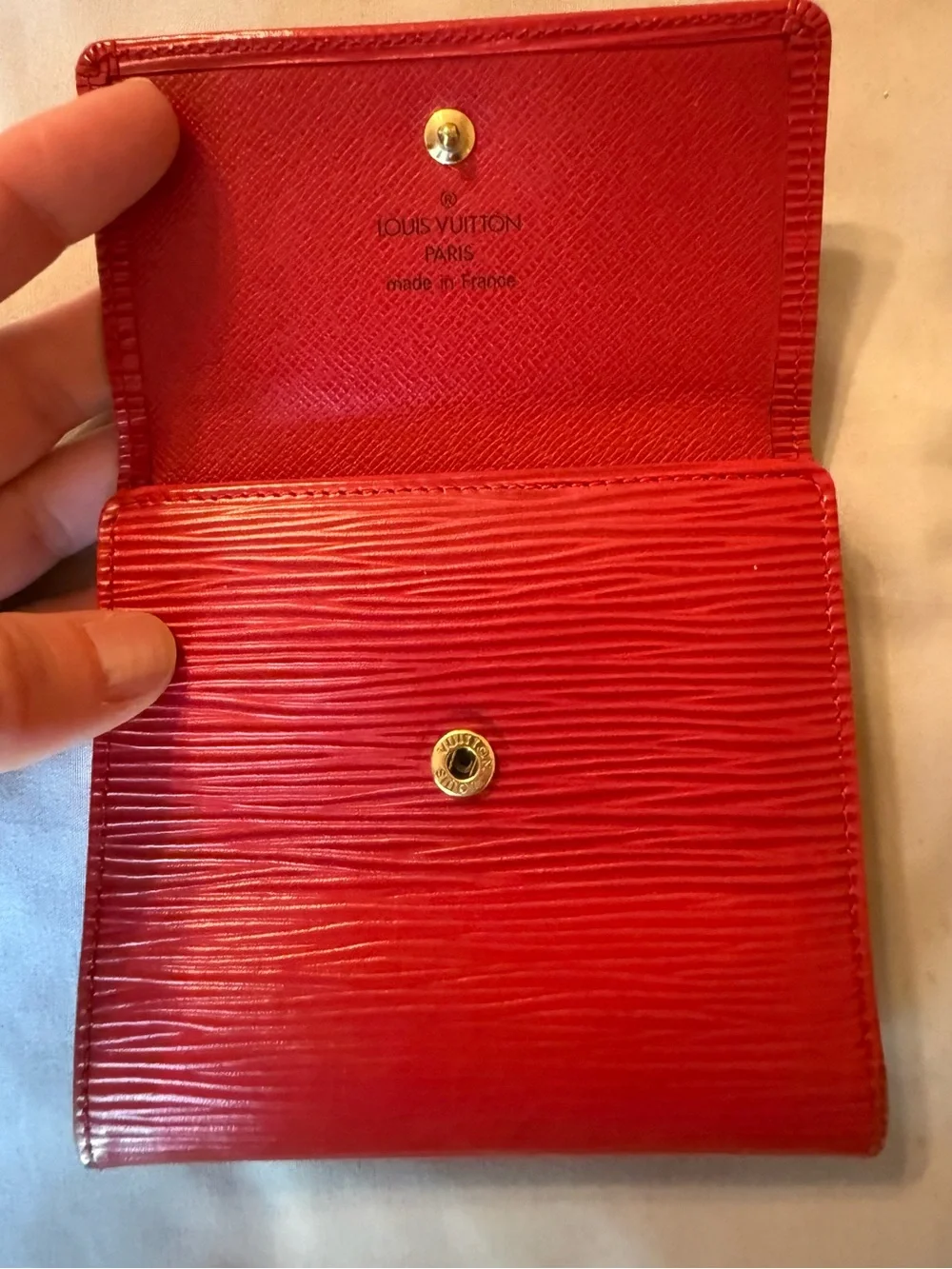 Louis Vuitton Red Epi Leather Wallet